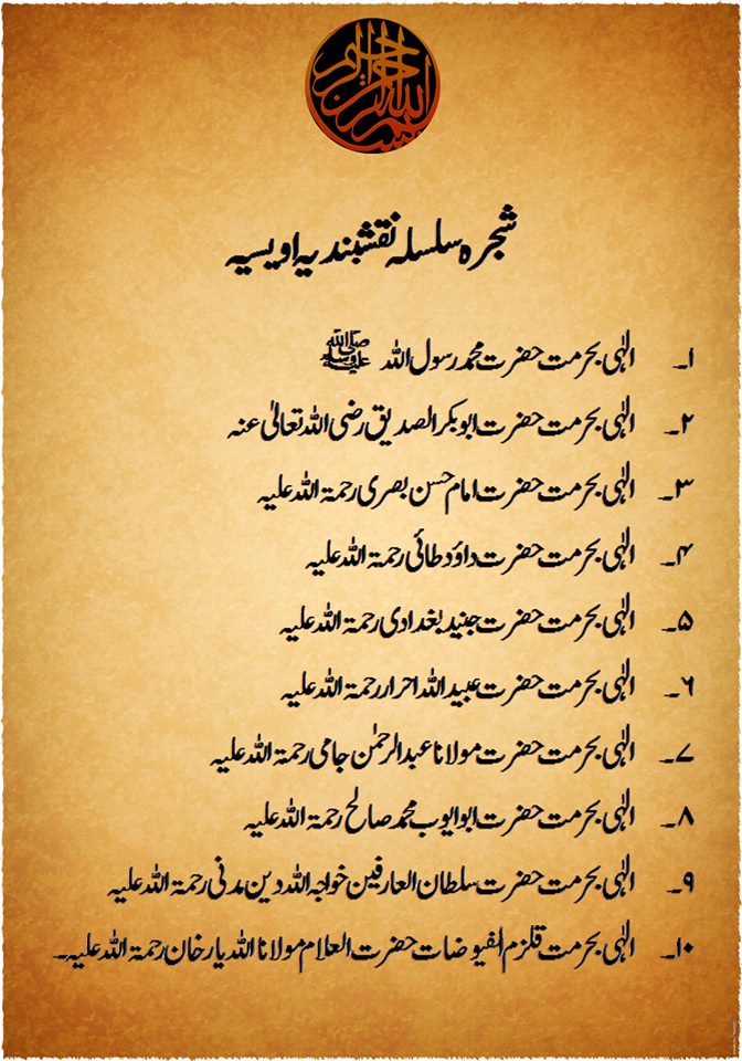 Shajra Silsila Awaisiah - Naqshbandia Owaisiah